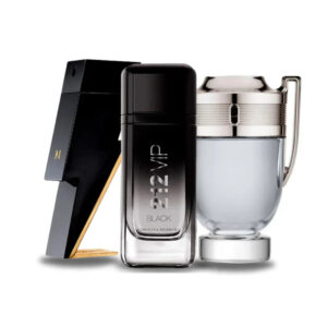 Combo aus 3 Herrenparfums – Bad Boy von Carolina Herrera, 212 VIP Black von Carolina Herrera und Invictus von Paco Rabanne (je 100ml)