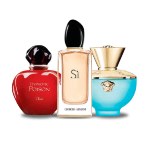 Combo aus 3 Damenparfums – Hypnotic Poison von Dior, Si von Giorgio Armani und Dylan Turquoise von Versace (je 100ml)